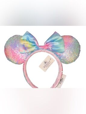Tie-dye Colorful Sequin Mouse Ears Headband